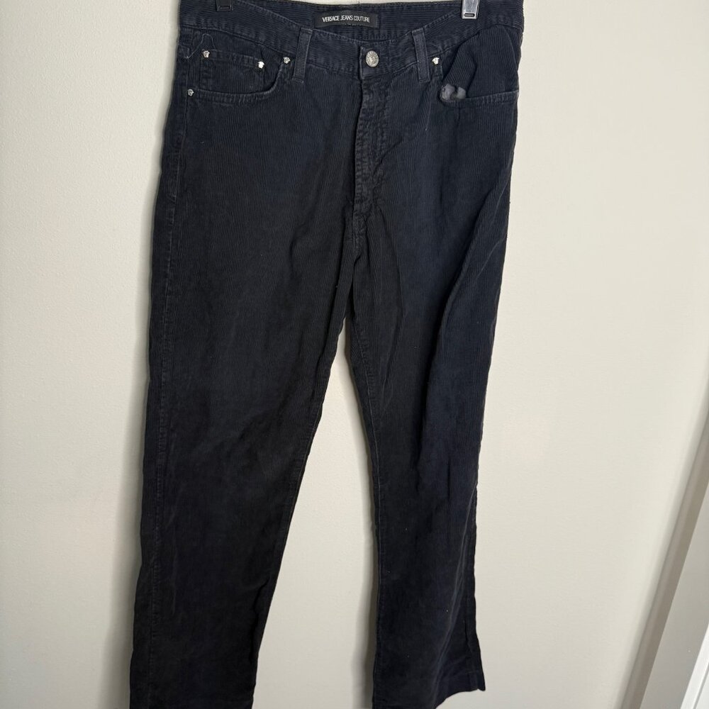 Versace Jeans Collection Women's Black Vintage Denim Straight Leg Jeans Basic